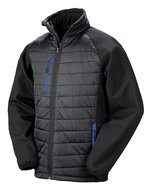 Result Genuine Recycled Recycelte Softshell Jacke mit Stehkragen, Black/Black XS, RT237 – Nero/Reale