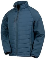 Result Genuine Recycled Recycelte Softshell Jacke mit Stehkragen, Black/Black XS, RT237 – Blu navy/Blu navy