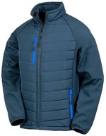 Result Genuine Recycled Recycelte Softshell Jacke mit Stehkragen, Black/Black XS, RT237 – Blu navy/Reale