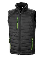 Recycled Compass Softshell Weste Herren – Black/Lime