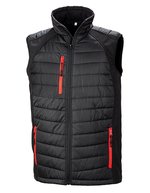Recycled Compass Softshell Weste Herren – Black/Red