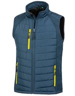 Result Genuine Recycled Recycled Compass Softshell Weste Herren, Black/Grey S, RT238 – Blu navy/Giallo