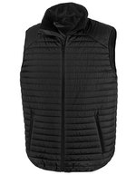 Result Genuine Recycled Recycled Thermoquilt Gilet mit Kinnschutz – Black/Black
