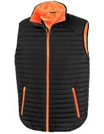 Result Genuine Recycled Recycled Thermoquilt Gilet mit Kinnschutz – Black/Orange