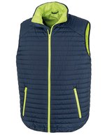 Result Genuine Recycled Recycled Thermoquilt Gilet mit Kinnschutz – Navy/Lime