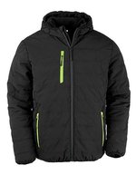 Result Genuine Recycled Recycelte Winterjacke mit Fleece-Wattierung – Black/Lime