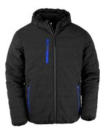 Result Genuine Recycled Recycelte Winterjacke mit Fleece-Wattierung, Black/Black XS, RT240 – Black/Royal