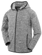 SPIRO Microfleece Hoodie mit Reißverschluss für Herren – Marl Grey/Black