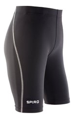 SPIRO Junior Bodyfit Shorts mit Kontrastnaht, Black L (10-12), RT250J – Bild 3