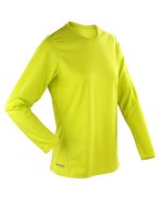 SPIRO Quick-Dry Langarmshirt mit Kragen für Damen – Lime