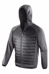 SPIRO Splash-Resistant Sports Jacket with Hood, Black/Charcoal S, RT268M – image 3