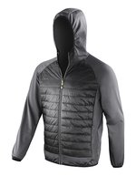 SPIRO Spritzwasserabweisende Sportjacke mit Kapuze, Black/Charcoal S, RT268M – Bild 2
