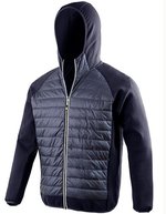SPIRO Spritzwasserabweisende Sportjacke mit Kapuze, Black/Charcoal S, RT268M – Marine/Marine