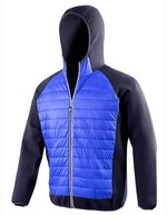 SPIRO Spritzwasserabweisende Sportjacke mit Kapuze, Black/Charcoal S, RT268M – Royal/Marine