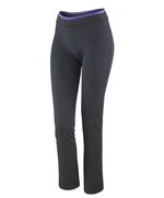 SPIRO Fitnesshosen mit Quick Dri-Material für Damen, Black/Lavender XXS (6), RT275F – Bild 1