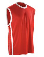 SPIRO Basketball Quick Dry Top V-Ausschnitt für Herren – Red/White