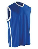 SPIRO Basketball Quick Dry Top V-Ausschnitt für Herren – Royal/White