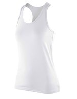 SPIRO Sporttop aus Softex® mit Stretch für Damen, Black XXS (6), RT281F – Blanc