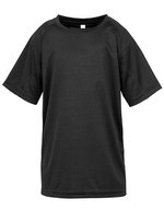 SPIRO Junior Performance Aircool T-Shirt 135 g/m² – Black