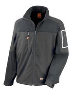 Result Work-Guard Sabre Stretch Softshelljacke mit Fleece – Black/Black
