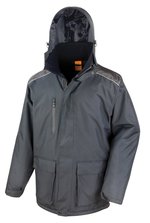 Result Work-Guard Wasserdichter Vostex Long Coat mit Kapuze, Black S, RT305 – Bild 6