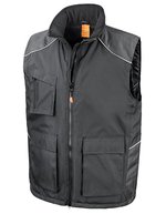 Wasserdichter Bodywarmer mit Reflektoren – Black
