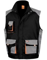 Result Work-Guard Wasserabweisende Arbeitsweste mit Reißverschluss – Black/Grey/Orange