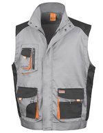 Result Work-Guard Wasserabweisende Arbeitsweste mit Reißverschluss – Grey/Black/Orange