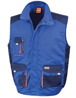 Result Work-Guard Wasserabweisende Arbeitsweste mit Reißverschluss – Royal/Navy/Orange