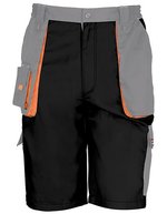 Result Work-Guard Lite Shorts mit Cargo-Taschen und Wasserabweisend – Black/Grey/Orange