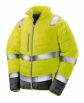 Result Safe-Guard Safety Jacket with Reflective Stripes in, Fluorescent Yellow/Grey S, RT325 – image 3