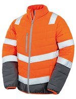 Result Safe-Guard Sicherheitsjacke mit reflektierenden Streifen in – Fluorescent Orange/Grey