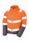 Result Safe-Guard Soft Padded Safety Jacket, Fitted for Women, Fluorescent Orange/Grey XS, RT325F – image 3