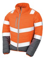 Result Safe-Guard Soft Padded Sicherheitsjacke, tailliert für Damen – Fluorescent Orange/Grey