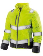 Result Safe-Guard Soft Padded Sicherheitsjacke, tailliert für Damen – Fluorescent Yellow/Grey