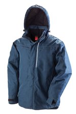 Result Work-Guard Denim-Textur-Rugged-Jacke mit Kapuze, Black XS, RT326 – Bild 6
