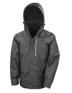 Result Work-Guard Denim-Textur-Rugged-Jacke mit Kapuze, Black XS, RT326 – Bild 2