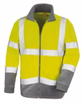 Result Safe-Guard Fluoreszierende Microfleece-Jacke mit Reflektoren, Fluorescent Orange/Workguard Grey L, RT329 – Bild 3