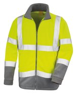 Result Safe-Guard Fluoreszierende Microfleece-Jacke mit Reflektoren, Fluorescent Orange/Workguard Grey S, RT329 – Bild 3