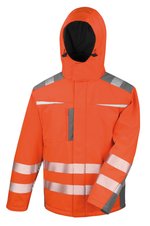 Result Safe-Guard Dynamische Softshell-Jacke mit Kapuze, Fluorescent Orange S, RT331 – Bild 3