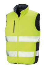 Result Safe-Guard Wendbare Sicherheitsweste mit Taschen, Fluorescent Orange/Navy S, RT332 – Bild 3