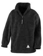 Result Junior Fleecepullover mit Viertelreißverschluss – Black