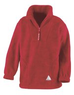 Result Junior Fleecepullover mit Viertelreißverschluss – Red