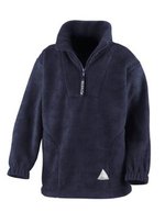 Result Fleecepullover für Kinder mit ¼-Reißverschluss – Navy