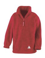 Result Fleecepullover für Kinder mit ¼-Reißverschluss – Red