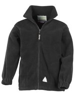 Result Junior Polartherm™ Fleece-Jacke mit Reißverschluss – Black