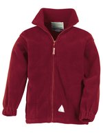 Result Junior Polartherm™ Fleece-Jacke mit Reißverschluss – Burgundy