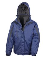 Result 3-in-1-Jacke mit Softshell für Herren, Black/Black S, RT400 – Navy/Black