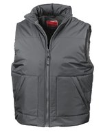 Result Fleeced Bodywarmer mit Windschutzfunktion, Black S, RT44 – Gris fonce
