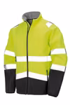 Result Safe-Guard Veste softshell de sécurité imprimable avec bandes réfléchissantes, Fluorescent Orange/Black 4XL, RT450 – image 3